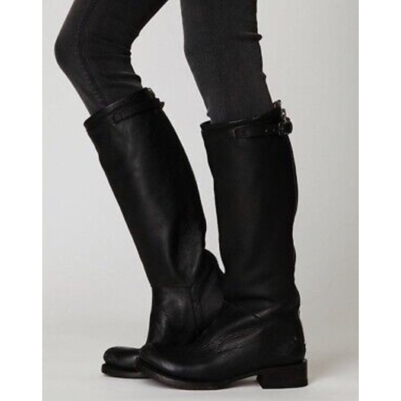 Ash Shoes - ASH x Free People Destroyer Tall Riding Boots Distressed Pebbled Leather Sz 7.5